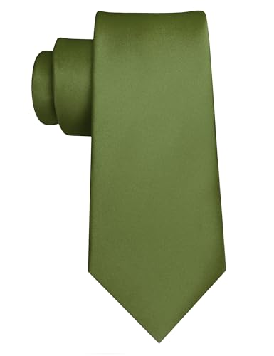 Image of JEMYGINS Solid Color Tie Mens Necktie for Business and Wedding