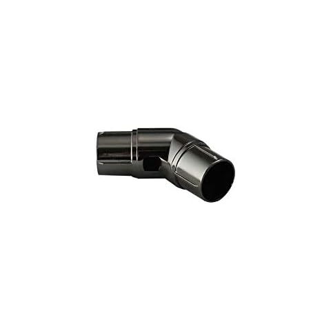Black Satin Brushed Chrome Curtain Pole Elbow Joints Cover