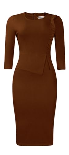 Midi Dress for Women Elegance Church Dresses Office Work Bodycon Pencil Dress Casual Spring and Autumn Business Outfits4