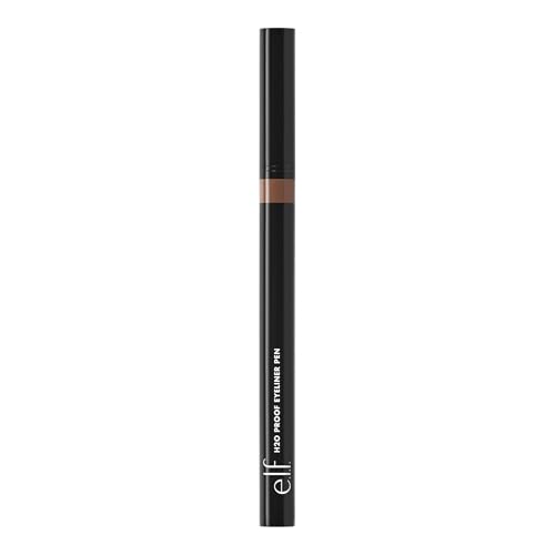 Image of e.l.f. H2O Proof Eyeliner Pen, Felt Tip, Waterproof, Long-Lasting, High-Pigmented Liner For Bold Looks, Vegan & Cruelty-Free, Deep Brown