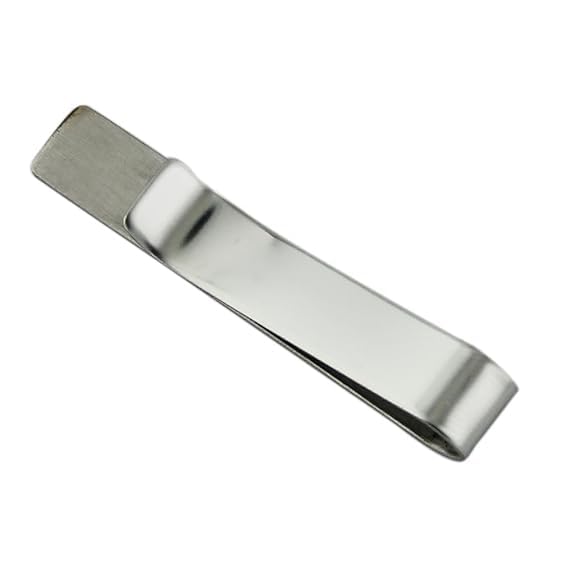 Mens Silver Tone Stainless Steel Tie Clip, Necktie Bar Clasp Clamp Pin-picture-52