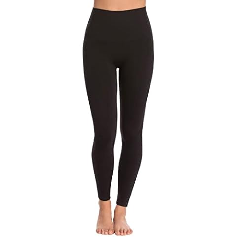 Spanx Leggings for Women Look at Me Now Seamless Leggings, Very Black, L Cover