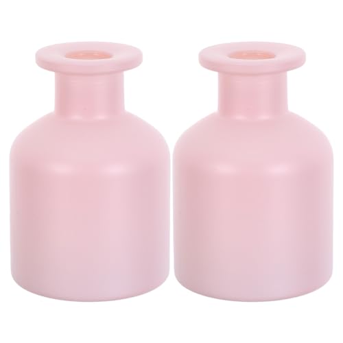Botellas de difusor de vidrio 2pcs 150ml rosa mate