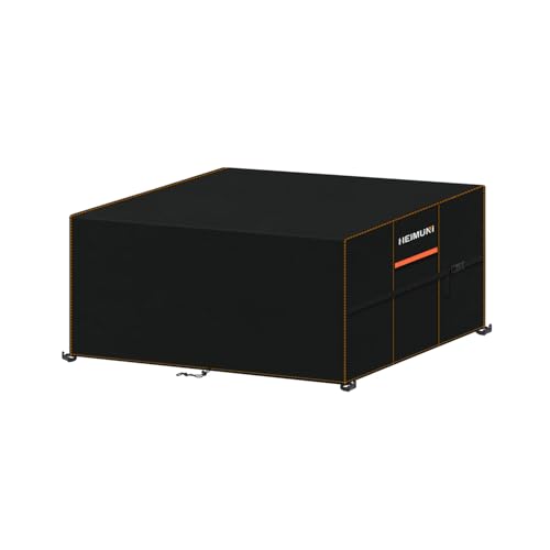 HEIMUNI Gartentisch Abdeckung Wasserdicht 130x75x74cm, Schutzhülle Gartenmöbel Winterfest, 420D Oxford Gewebe Gartentisch Abdeckplane, Anti-UV Abdeckung Gartenmöbel Tisch für Gartentisch Sitzgruppe