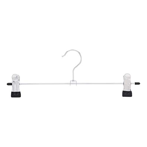 Amazon Basics Hosen- und Rockbügel aus Metall, mit Clips, 20er-Pack, Chromfarben – Ansicht 3