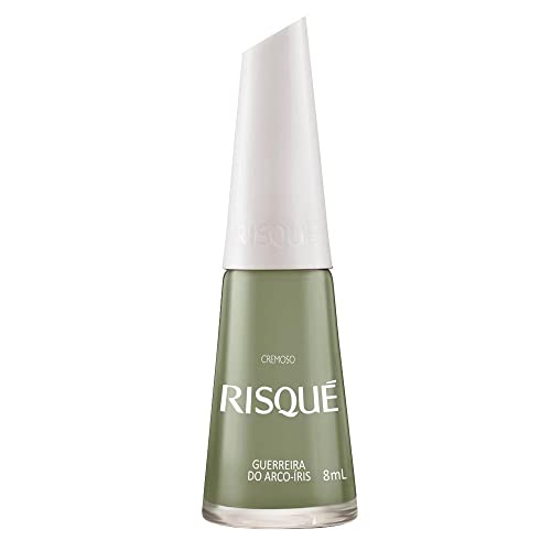 Esmalte Risqué Cremoso Verde Militar Guerreira do Arco-íris 8ml