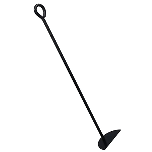 AB Tools Grattoir à cendres en D pour cheminée de cheminée, poêle à bois, charbon, acier et métal - Noir Cover