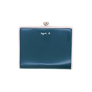 [アニエスベー] agnes b. アニエスベー ボヤージュ レディース 牛革 ウォレット 二つ折り がま口 財布 グリーン" 