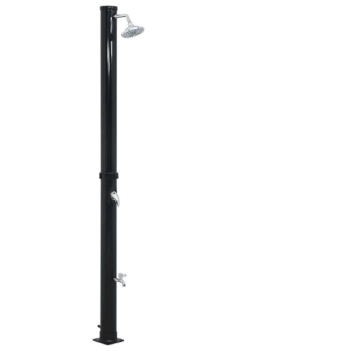 Tidyard Doccia ad Energia Solare Nera 220 cm 20 L Doccia da Esterno Doccia ad Energia Solare Giardino