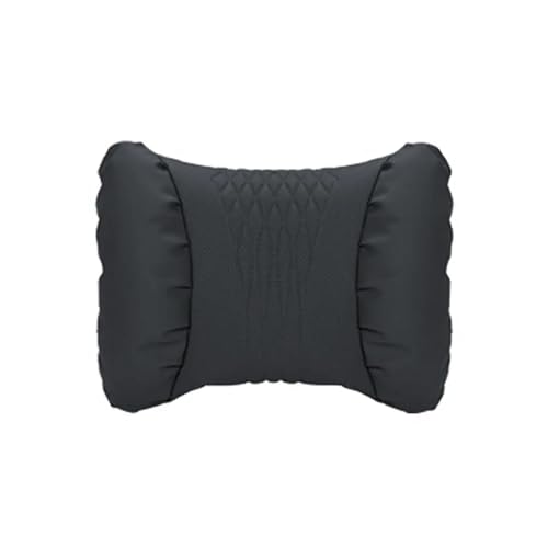 夏用 車用ヘッドレスト ランバーサポート ナッパレザー 枕セット ソフト 快適 通気性 車用ネックピロー カーシートアクセサリー(E)