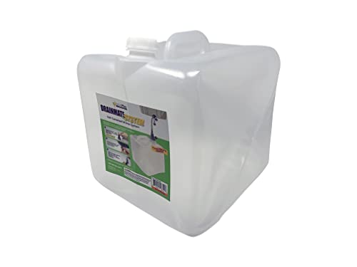 ValvoMax Oil Drain Containers Clean No-Mess Used Oil Collection System Compatible Quick Twist Oil Drain Valve (20 Qt Jug with Handle)