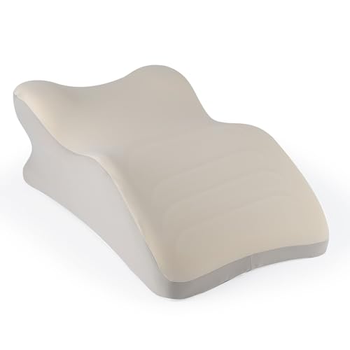 Reading Prone, Ergonomic Back Support Pillow for Bed Sitting Up Prone Pillow Face Down Sleep, Resting, Relaxing Back Pain Relief, White