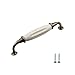 FarBoat 10Pcs Cabinet Handles Ceramic Pulls Antique Funiture Hardware for Dresser Closet Cupboard Drawer Door with Mounting Screws (Bronze/White, Hole Centre 128mm/5inch)