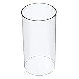 Glas Hurricane Kerzenhalter, offen beendete Hochborosilikat -Glaskerkerabdeckung, Winddichte klare Hurrikanhalter, 5, 9 x 2, 8 Zoll Schornsteinröhre, Abdeckung