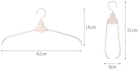 20 Pack Plastic Hangers - Space Saving Non-Slip Sturdy Clothes Hangers for Shirts, Pants, Coats & Suits - Foldable Multifunctional Design (Color:)