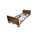 Drive Medical Ultra Light Plus Full Electric Low Bed with Half Rails, Brown, 36"