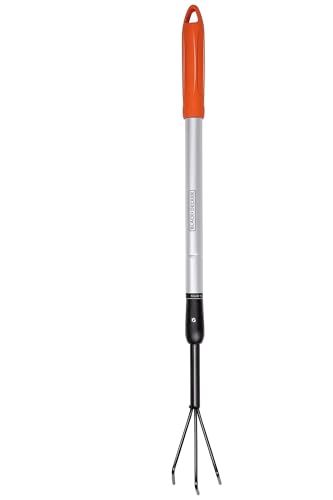 BLACK+DECKER Kultivator - Teleskopstiel 77-112 cm - 3 Zinken - Aluminium/Kohlenstoffstahl