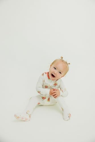 Image of Copper Pearl Baby Zip-Up Footie Pajamas - Soft Stretchy Sleep and Play Footies for Boys and Girls