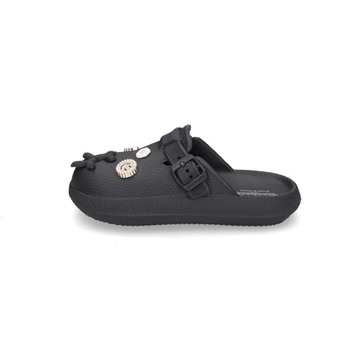 Dockers by Gerli Damen Klassische Sandalen, Frauen Sandalen,badeschlappen,badesandalen,wasserschuhe,klettverschluss,schwarz,39 EU