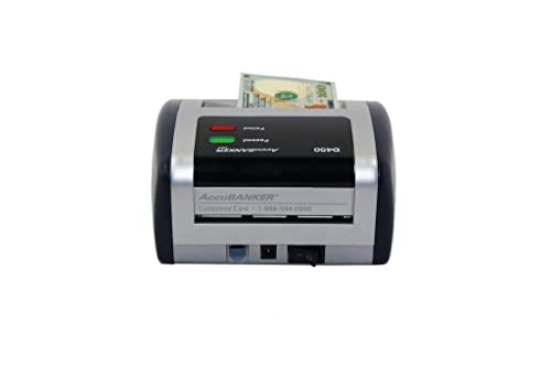 Accubanker D450 Counterfeit Money Checker Machine, Magnetic, Infrared, Watermark And Micro-Printing Detection In Less Than 1 Second With Audible And Visual Alert For Suspicious Bill #TOP7
