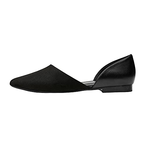 Dream Pairs Womens Pointed Toe Slip On Elegant Ballet Flat Shoes - Comfortable Flats For Work, Walking & Shopping, Black/Suede - 8.5 (Dfa216) #TOP20