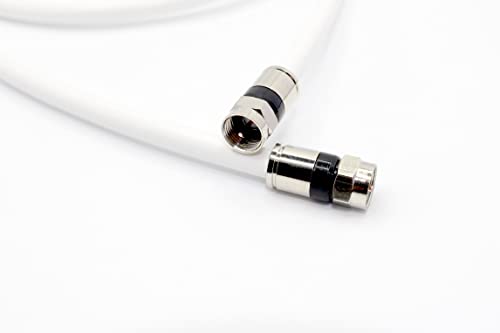 Mgsicil 15Ft Rg6 Low Loss F Type Cable For Broadband And Digital Tv Aerial,Quad Shielded Coax Cable Satellite Tv Coaxial Wire,High-Speed Internet #TOP2