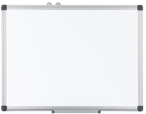 Pizarra blanca Albyco de 45 x 60 cm- incluye kit de inicio - rotuladores, imanes y borrador. Borrable en seco.