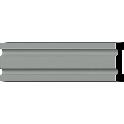 Ekena Millwork PML04X01MA-CASE-12 Marseille Fluted (12-Pack) Panel Moulding, 4 3/4"H x 1"P x 94 1/2"L, Primed