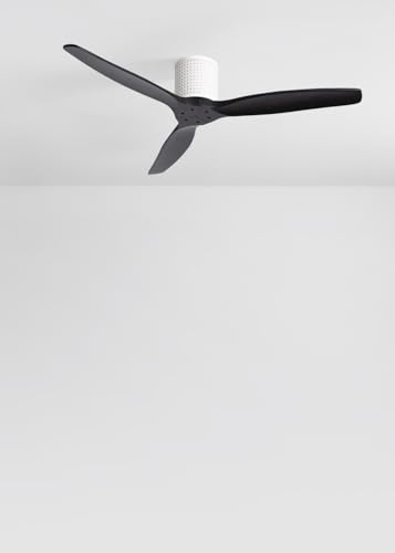 Wind Calm Custom Rattan Ventilateur De Plafond Silencieux Ø132 Cm Avec Éclairage Led Dans Le Corps et La Lampe - vue 5