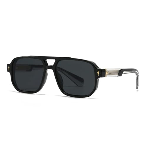 Lunettes de soleil rétro à double pont pour vos sorties urbaines chic