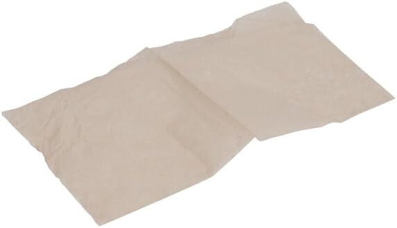 Durable Packaging 6" x 10 3/4" Green Choice Interfolded Kraft Unbleached Brown Soy Wax Bakery Tissue