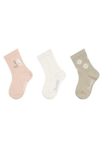 Sterntaler Socken 3er Vogel Lot de 3 Paires de Chaussettes Motif Oiseau, Rose délicat, 19-22 Fille