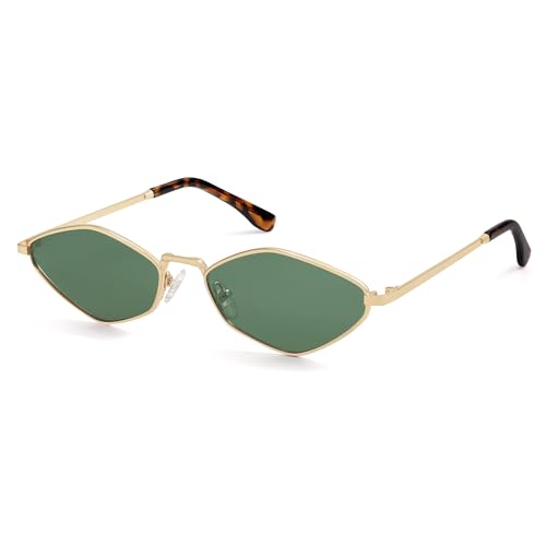 Image of SOJOS Retro Polarized Sunglasses Womens Mens Vintage Narrow Irregular Shades UV400 SJ1233