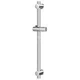 Chiluxendo Colonne de Douche en Acier Inoxydable, Barre de Douche Réglable en Hauteur Segmentée pour Visser(Argent, 59cm)