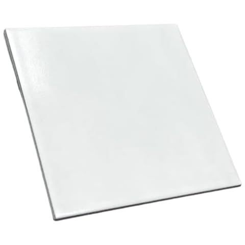 Tenedos 8x8 Matte White Porcelain Tile – Floor & Wall Use – Box of 4 Pieces Covers 1.7 Square feet – Perfect for Bathroom, Kitchen Backsplash, Accent Walls (White) Cover