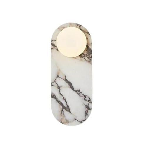 Applique marbre ZR98US luminaire luxe en verre ovale style japonais