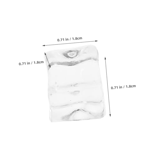 Hielo simulado de plástico Alipis, 100 cubitos transparentes reutilizables 3