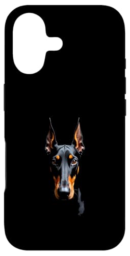 Black Doberman Pinscher Dog Doberman Face Case for iPhone 17