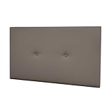 amuéblate online - Cabecero Polipiel Premium Acolchado Trento Medidas 105 x 60 cm (Cama de 90 y 105) Gris