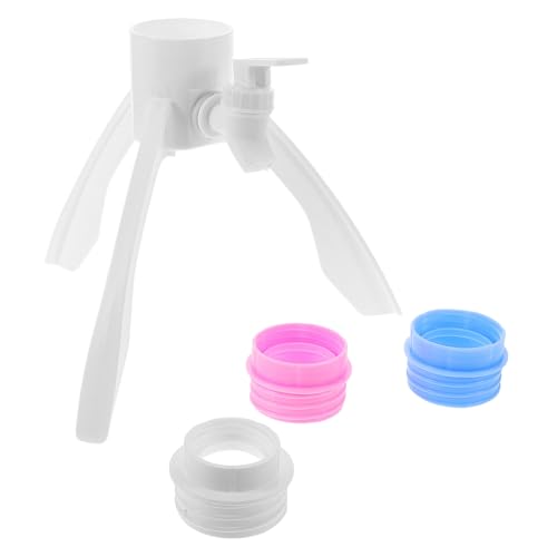 Imagen de jojofuny Soporte Dispensador de Bebidas Triangular Blanco Diseño Compacto y Accesorios Incluidos para Botellas y Garrafas en Oficina