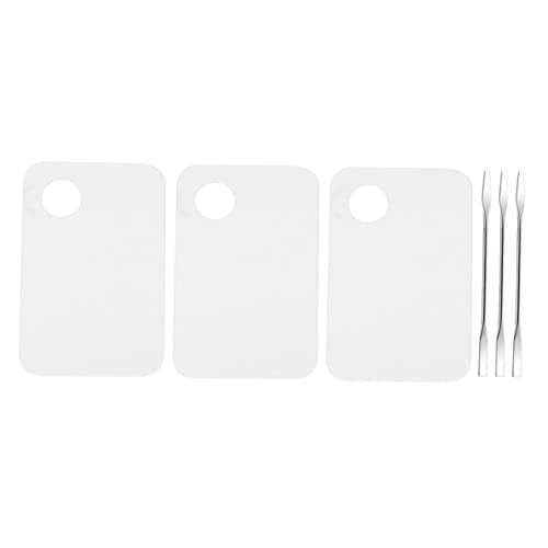 LIFKOME Paletas De Mezcla Transparentes para Maquillaje y Arte De Uñas con Espátulas Set De Herramientas para Colorear De Uñas y Cosméticos