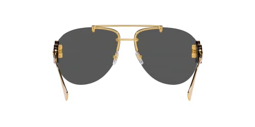 Versace Woman Sunglasses Gold Frame, Dark Grey Lenses, 63MM4