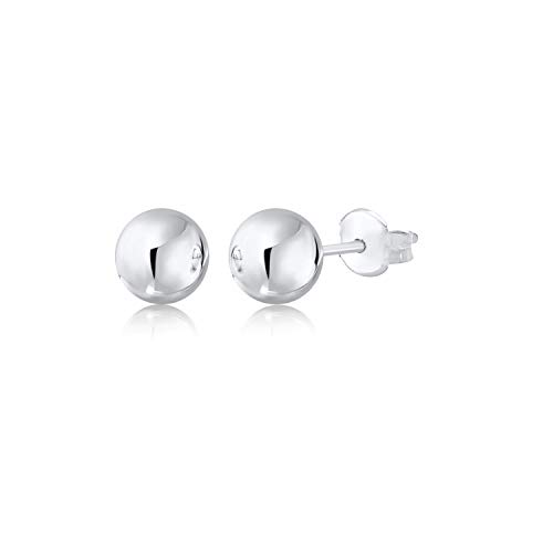 MASSETE Gold Ball Stud Earrings for Women and Girls | 10k, 14k | White Yellow or Rose Gold | 5mm -12mm | Nickel Free