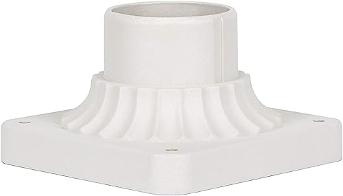 LIT-PaTH Outdoor Post Light Mounting Base, Pier Mount Base for 3 Inch Standard Pole Light, White Finish, 2-Pack by LIT-PaTH - Image 7