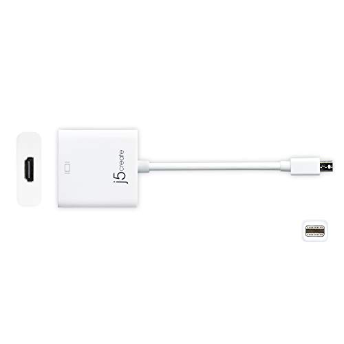 J5Create Mini Displayport To Hdmi Adapter, White | Supports Resolutions Up To 1920 X 1200 / 1080P @ 60 Hz | Compatible With Apple, Imac, Macbook, Or Pc #TOP3