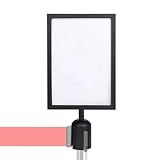 Stanchion-Schilderhalter – 22 X 32 Cm Schwarzer A4-Postersockel | Doppelseitiger Ständer-Schilderhalter | Für Die Kontrolle Von Menschenmengen Im Freien, Führung, Restaurant, Museum, Ausstellung, Eink