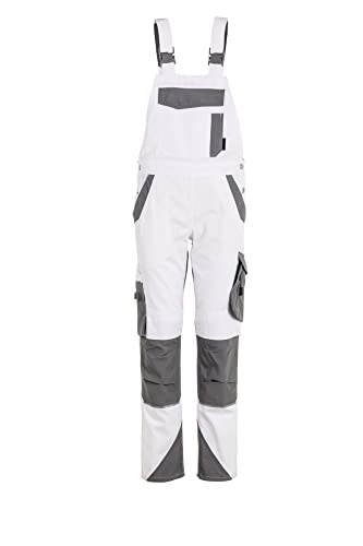 Planam Norit Damen Latzhose Weiss Zink Modell 6538 Größe 34