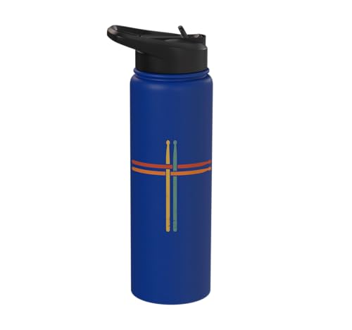 Drumming Percussion Jesus Christian Drummer Drum Stick Stainless Steel Insulated Water Bottle
