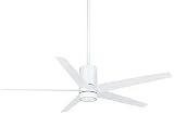 MINKA-AIRE F828-WHF Symbio 56 Inch Ceiling Fan with Integrated LED Light and DC Motor in Flat White