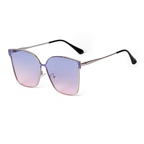 Lunettes de soleil en métal de mode femmes luxe verres dégradés chic